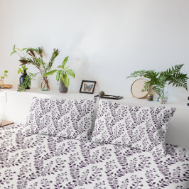 Modern Boho Floral Pattern Plum White Kussensloop