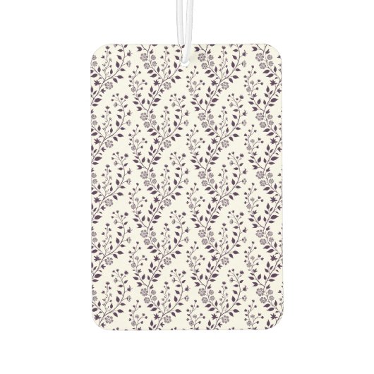 Modern Boho Floral Pattern Plum White Luchtverfrisser (Achterkant)