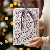 Modern Boho Floral Pattern Plum White Medium Cadeauzakje