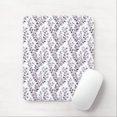 Modern Boho Floral Pattern Plum White Muismat (Met muis)