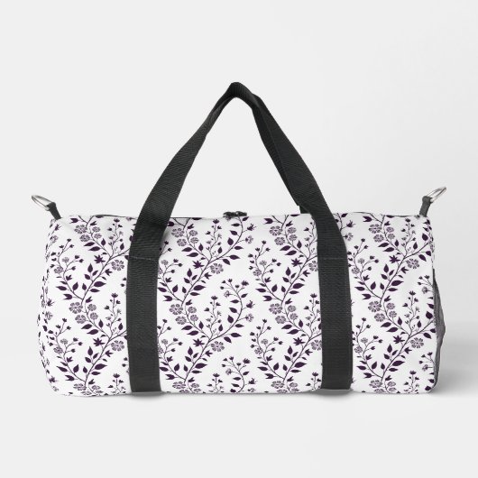 Modern Boho Floral Pattern Plum White Plunjezak (Voorkant)