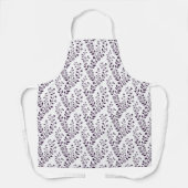 Modern Boho Floral Pattern Plum White Schort (Voorkant)