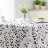 Modern Boho Floral Pattern Plum White Tafelkleed