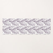 Modern Boho Floral Pattern Plum White Yogamat (Voorkant (horizontaal))