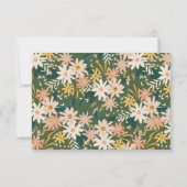 Modern Boho Floral Peach en Green Vrijgezellenfees Bedankkaart (Achterkant)