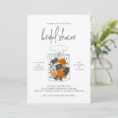 Modern Boho Floral Perfume Brunch Vrijgezellenfees Kaart (Staand voorkant)