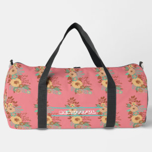 Modern Boho Floral Pink Aanpassen Plunjezak