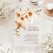 Modern Boho Floral QR Code Vrijgezellenfeest Acryl Uitnodigingen