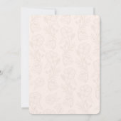 Modern Boho Floral Roos Photo Arch Black Save The Date (Achterkant)