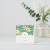 Modern Boho Floral Square QR Vierkante Visitekaartje (Staand voorkant)