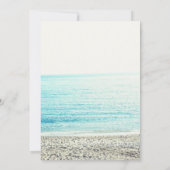 Modern boho floral strand photography baby shower kaart (Achterkant)