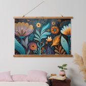 Modern Boho Floral Tapestry Hangend Wandkleed (Slaapkamer)