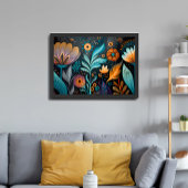 Modern Boho Floral Tapestry Poster