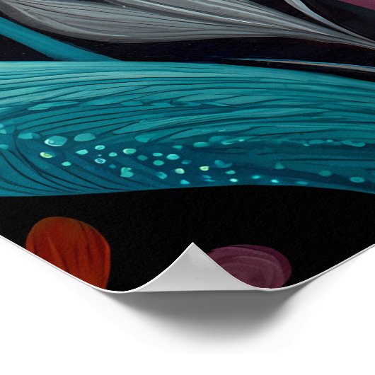 Modern Boho Floral Tapestry Poster (Hoek)