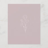 Modern Boho Floral Vrijgezellenfeest Bingo Game (Achterkant)