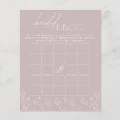 Modern Boho Floral Vrijgezellenfeest Bingo Game (Voorkant)