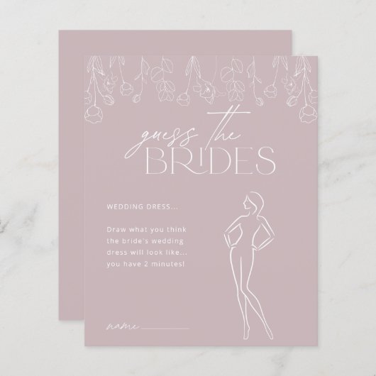 Modern Boho Floral Vrijgezellenfeest Game (Voorkant / Achterkant)