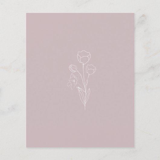 Modern Boho Floral Vrijgezellenfeest Game (Achterkant)