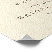 Modern Boho Floral Vrijgezellenfeest Welkom Poster (Hoek)