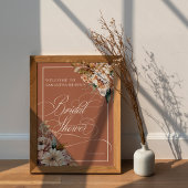 Modern Boho Floral Vrijgezellenfeest Welkom Poster