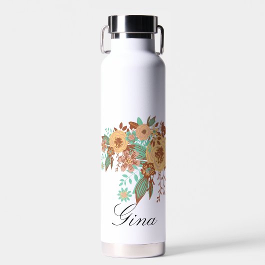 Modern Boho Floral Waterfles (Voorkant)