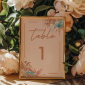 Modern Boho Floral Wedding Kaart