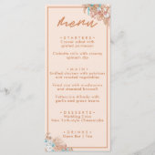 Modern Boho Floral Wedding Menu (Voorkant)