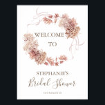 Modern Boho Floral Wreath Vrijgezellenfeest Welkom Poster<br><div class="desc">Modern Boho Floral Wreath Vrijgezellenfeest Welkom Poster Lovely bohemian floral wreath met wat bladeren en linten. Geweldig voor iemand die op zoek is naar een bohemisch geïnspireerd teken in natuurlijke tinten.</div>