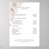 Modern Boho Flower Price List Poster (Voorkant)