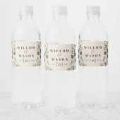 Modern Boho Folk Wedding Favors Waterfles Etiket (Flessen)