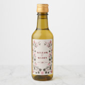 Modern Boho Folk Wedding Favors Wine Label Wijn Etiket (Voorkant)