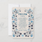 Modern Boho Folk Wedding Hartelijk dank voor uw fo Bedankkaart (Voorkant)