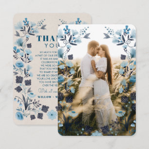 Modern Boho Folk Wedding Hartelijk dank voor uw fo Bedankkaart