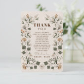 Modern Boho Folk Wedding Hartelijk dank voor uw fo Bedankkaart (Staand voorkant)
