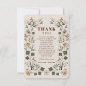 Modern Boho Folk Wedding Hartelijk dank voor uw fo Bedankkaart (Achterkant)