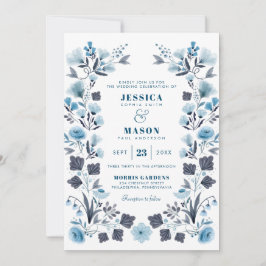 Modern Boho Folk Wedding Invitation Kaart