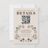 Modern Boho Folk Wedding RSVP - QR-code (Voorkant)