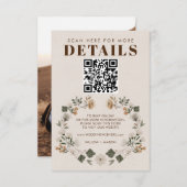 Modern Boho Folk Wedding RSVP - QR-code (Voorkant / Achterkant)