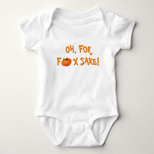 Modern Boho Fox Sake Funny Gezegde Cute Fox Oranje Romper (Voorkant)
