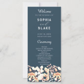 Modern Boho Garden Blue Wedding Programme (Voorkant)