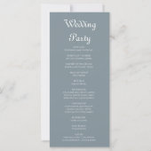 Modern Boho Garden Gray Wedding Programme (Achterkant)