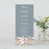 Modern Boho Garden Gray Wedding Programme (Staand voorkant)