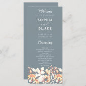 Modern Boho Garden Gray Wedding Programme (Voorkant / Achterkant)