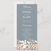 Modern Boho Garden Gray Wedding Programme (Voorkant)