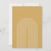 Modern Boho Geometric Arch Golden Beige Wedding Save The Date (Achterkant)