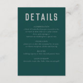 Modern Boho Geometric Arch Green Grey Wedding Informatiekaartje (Voorkant)