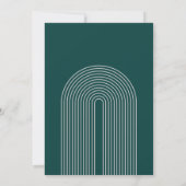 Modern Boho Geometric Arch Green Grey Wedding Save The Date (Achterkant)
