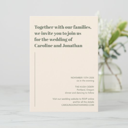 Modern Boho Geometric Blue Pink Wedding Kaart (Staand voorkant)