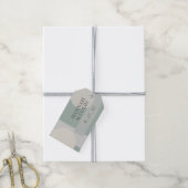 Modern Boho Geometric Green Grey Taupe Cadeaulabel (Met Touw)
