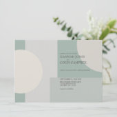Modern Boho Geometric Green Grey Taupe Kaart (Staand voorkant)